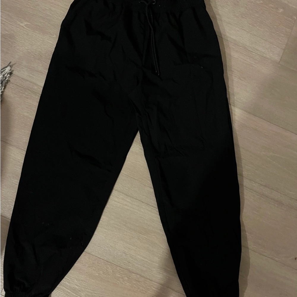 Spyder Black Sweatpants Relaxed Fit Elastic Cuffs